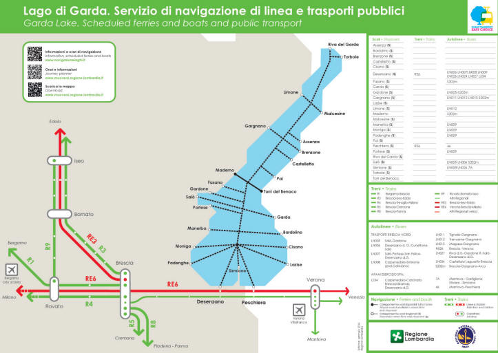 Geplante Fähren und Boote und öffentliche Verkehrsmittel.