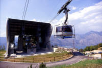 Monte Baldo in der nähe von Malcesine und neue Panorama Seilbahn