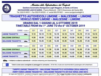 Preise Schifffahrt Limone - Malcesine - Limone