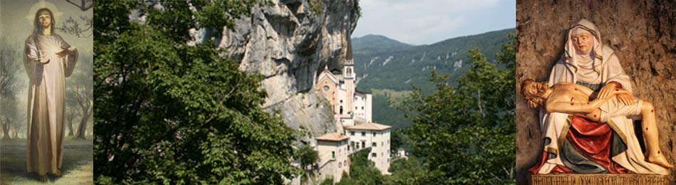Der Wallfahrtsort Madonna della Corona in Spiazzi. Das Marianische Heiligtum, genannt "della Corona" ist mit Sicherheit das bemerkenswerteste der Di�zese Verona